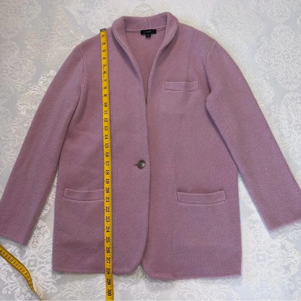 J.Crew Cocoon Merino Wool Blend Cardigan Blazer In Dried Violet Size XS